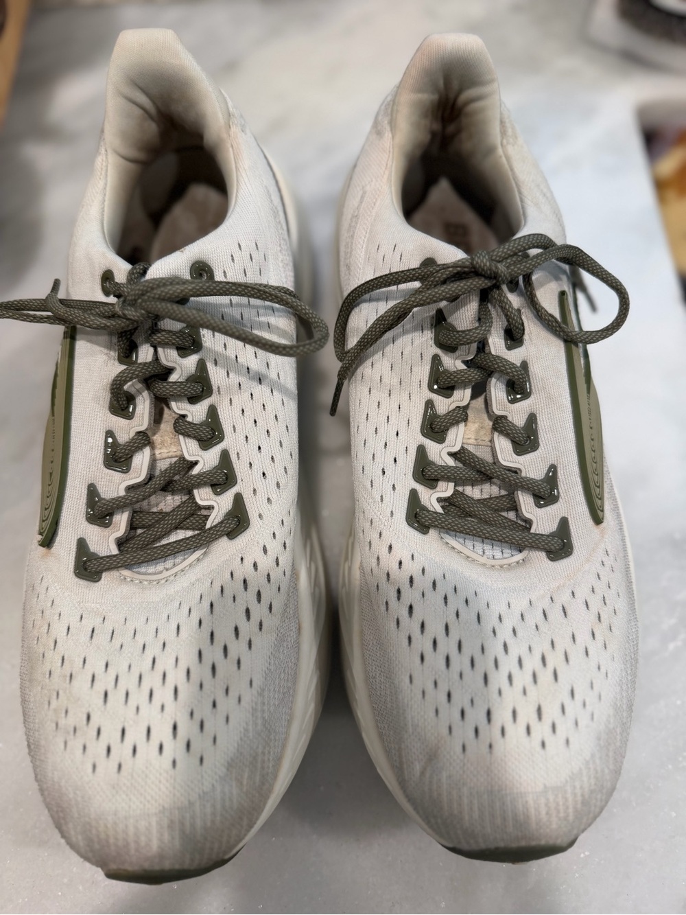 Brooks Glycerin Max Running Shoes Men’s Size 12.5 White Olive Max Cushion - Picture 3 of 7